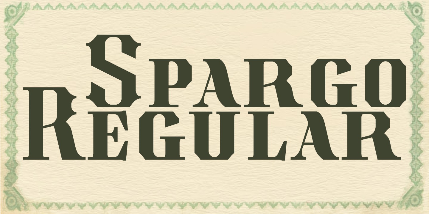 Spargo Condensed Font preview